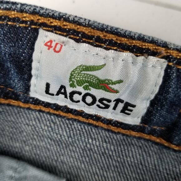 LACOSTE Vintage Denim Jeans Mini Skirt Flap Pockets Size 40 US 9 - Picture 4 of 6